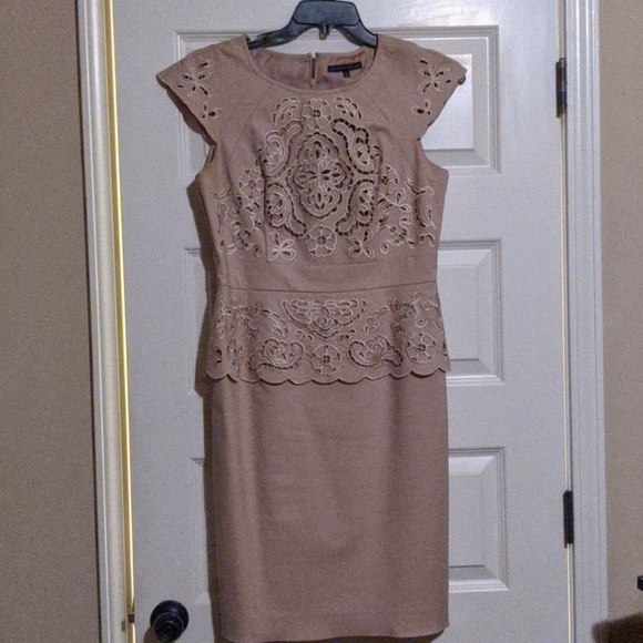 tan peplum dress New In Ruched Peplum Dress Available in all sizes from 6 to 24 Price -24,000 Length-42 Color- Off White, Sand Tan Can be made in Navy blue, Royal blue, Red, Black, Turquoise,